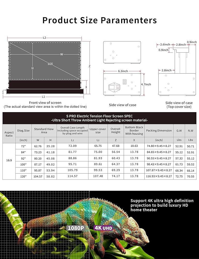 Amazon.com: Vivid Storm Since 2004-Projection Screen S PRO